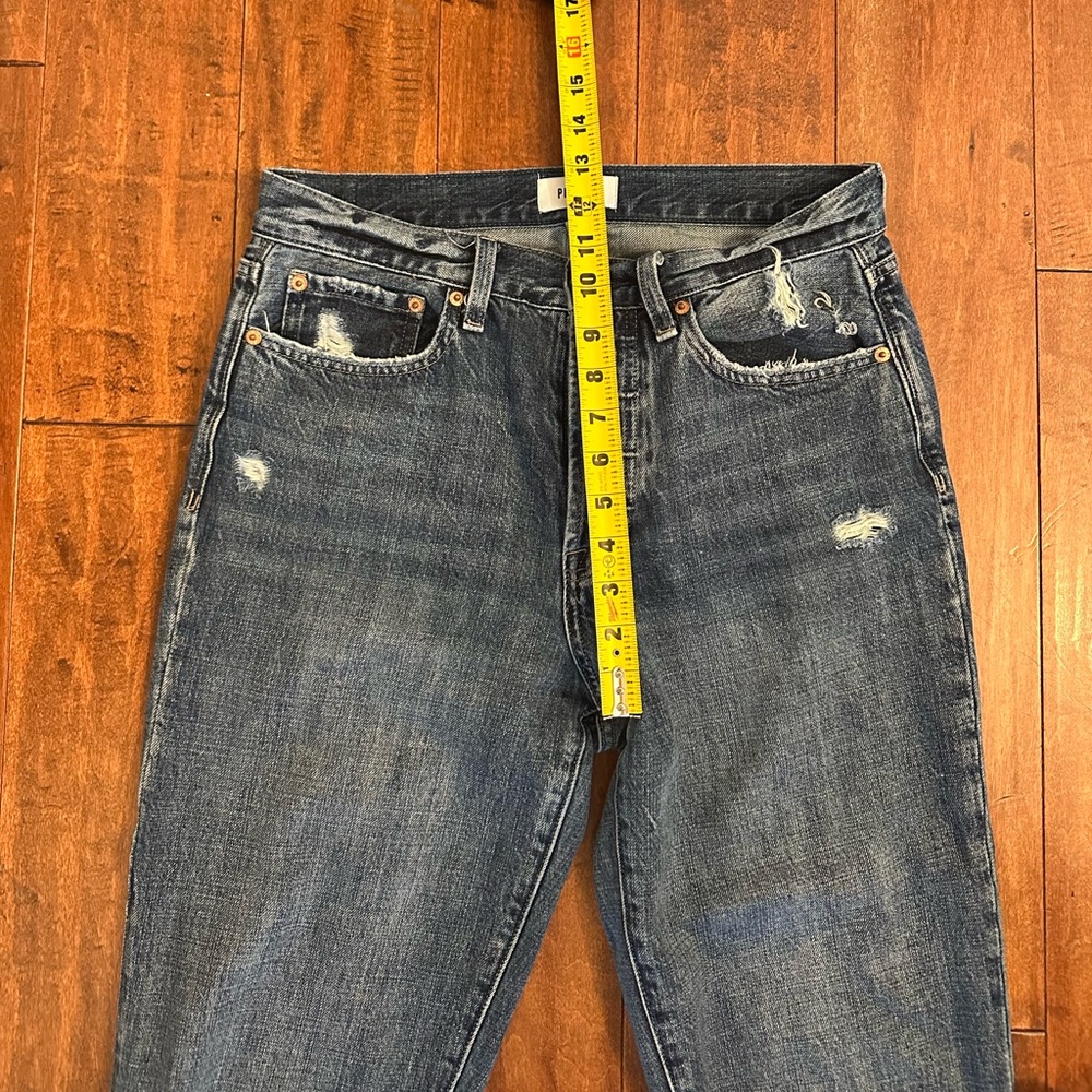 Pistola High Rise Straight Leg Cropped Raw Hem Jeans Sz 28 - Picture 8 of 12